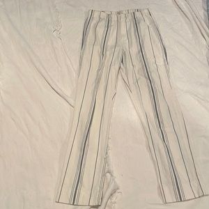 bandy melville/ john galt blue and white stripped pants